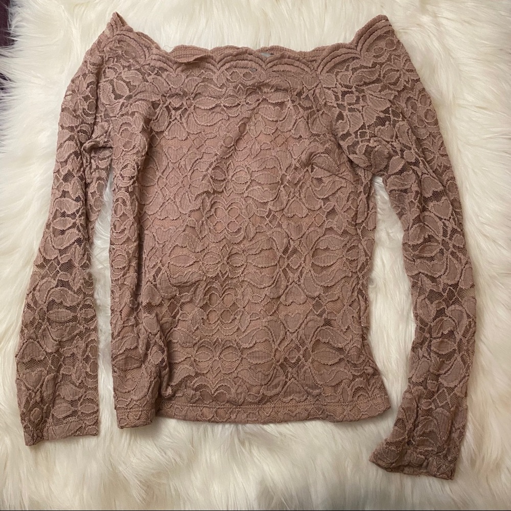 Off the shoulder lace top